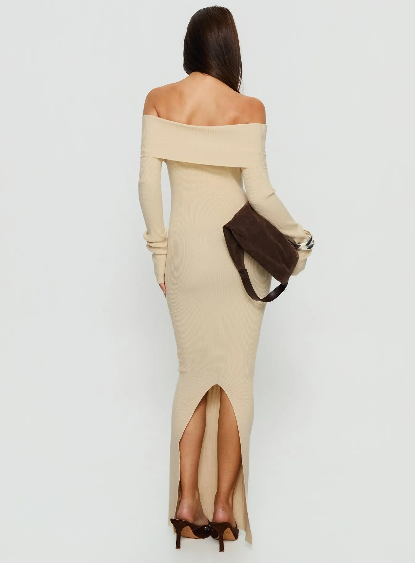 Phylis Off The Shoulder Maxi Dress Cream sold by Princess Polly product image thumbnail 4