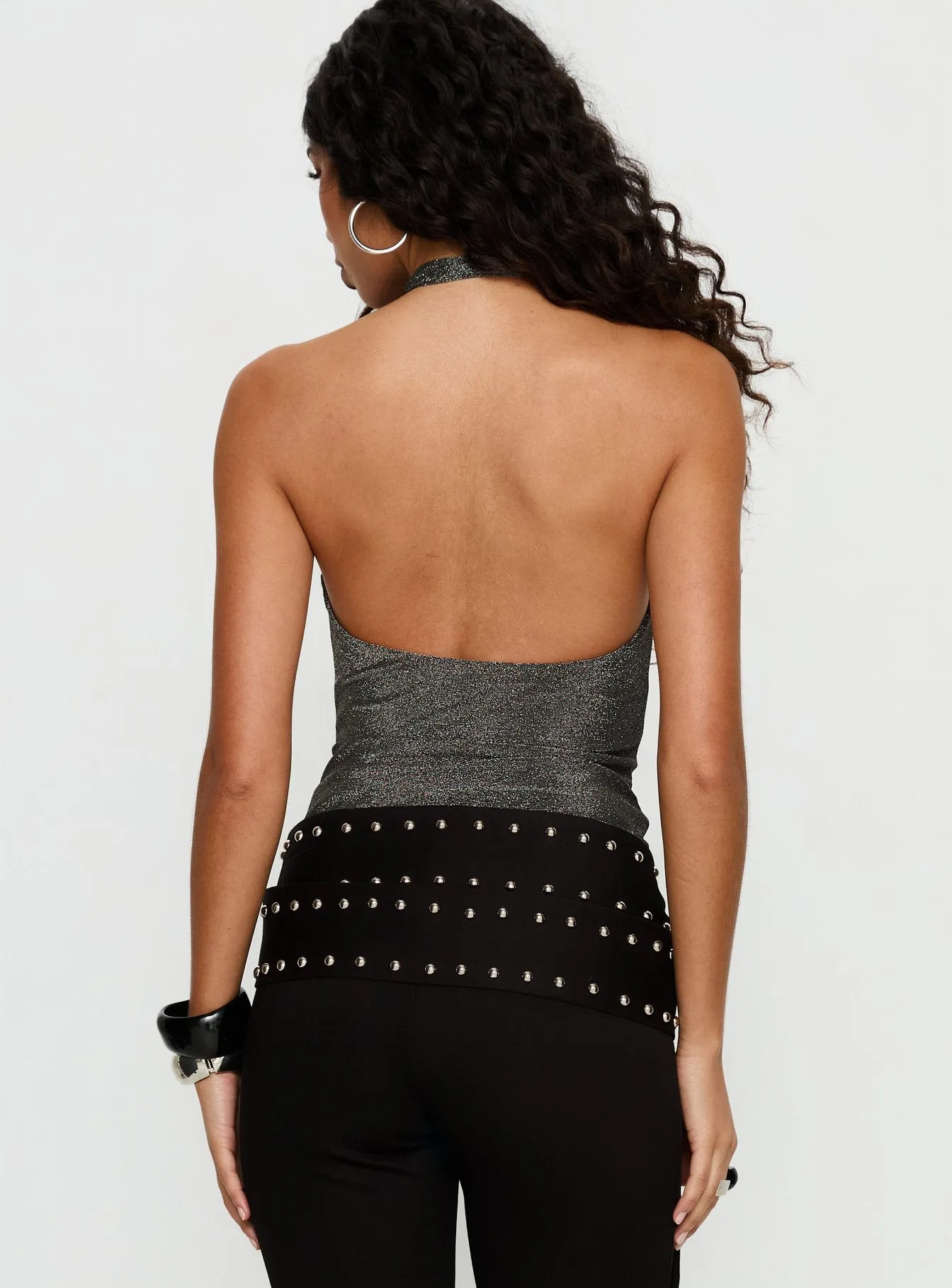 Giggle Top Charcoal Shimmer sold by Princess Polly product image thumbnail 5