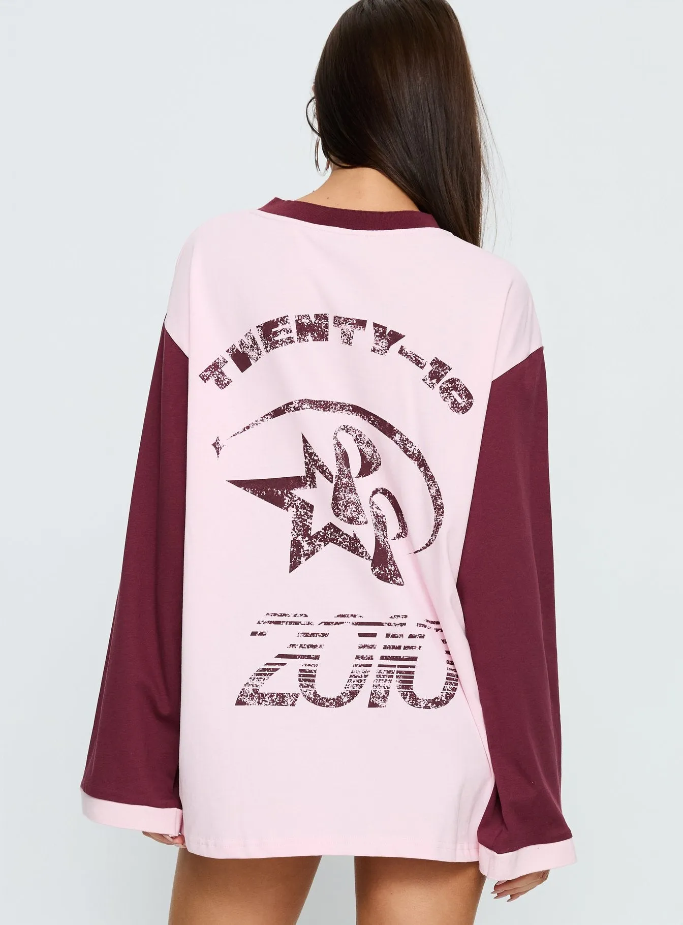 Starletta Long Sleeve Moto Top Pink sold by Princess Polly product image thumbnail 5