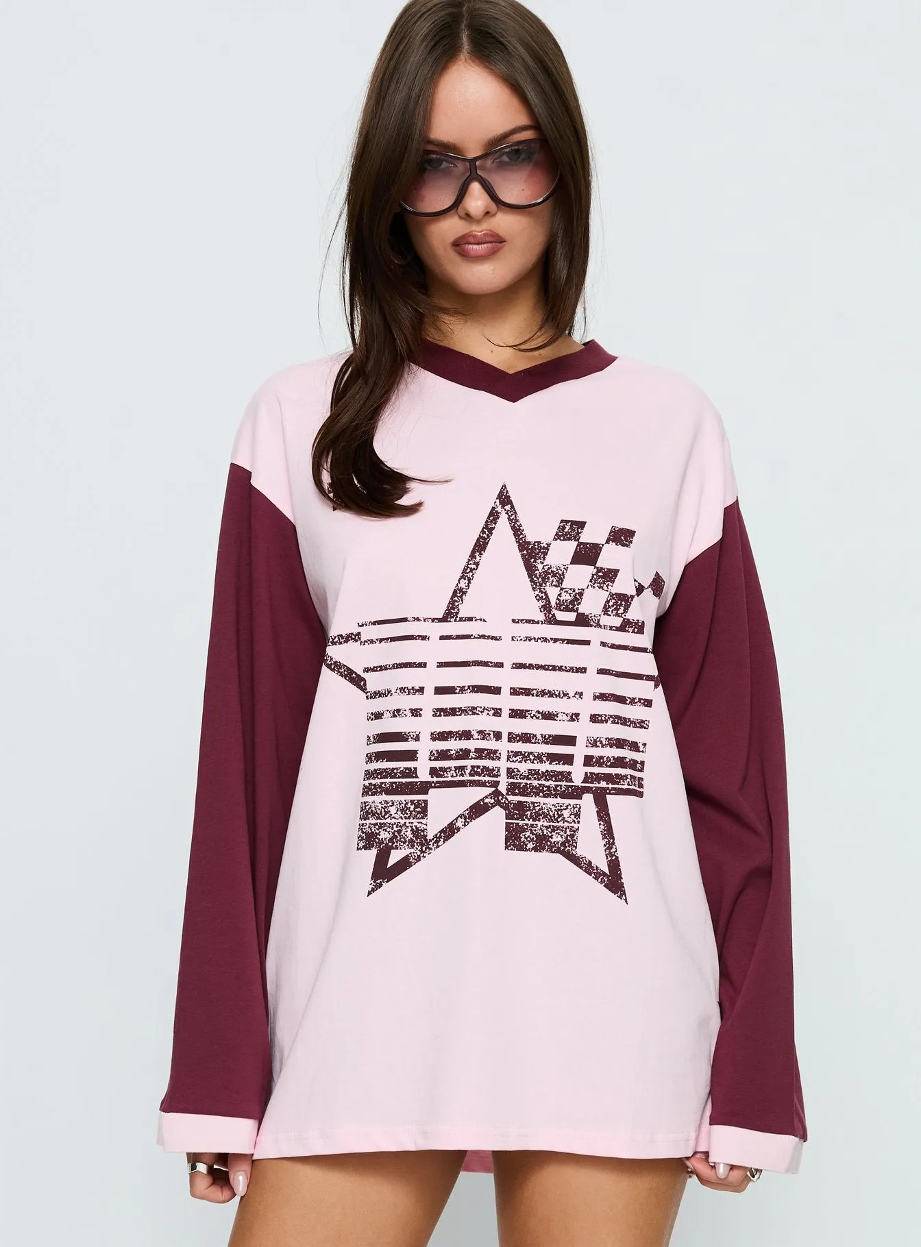 Starletta Long Sleeve Moto Top Pink sold by Princess Polly product image thumbnail 2