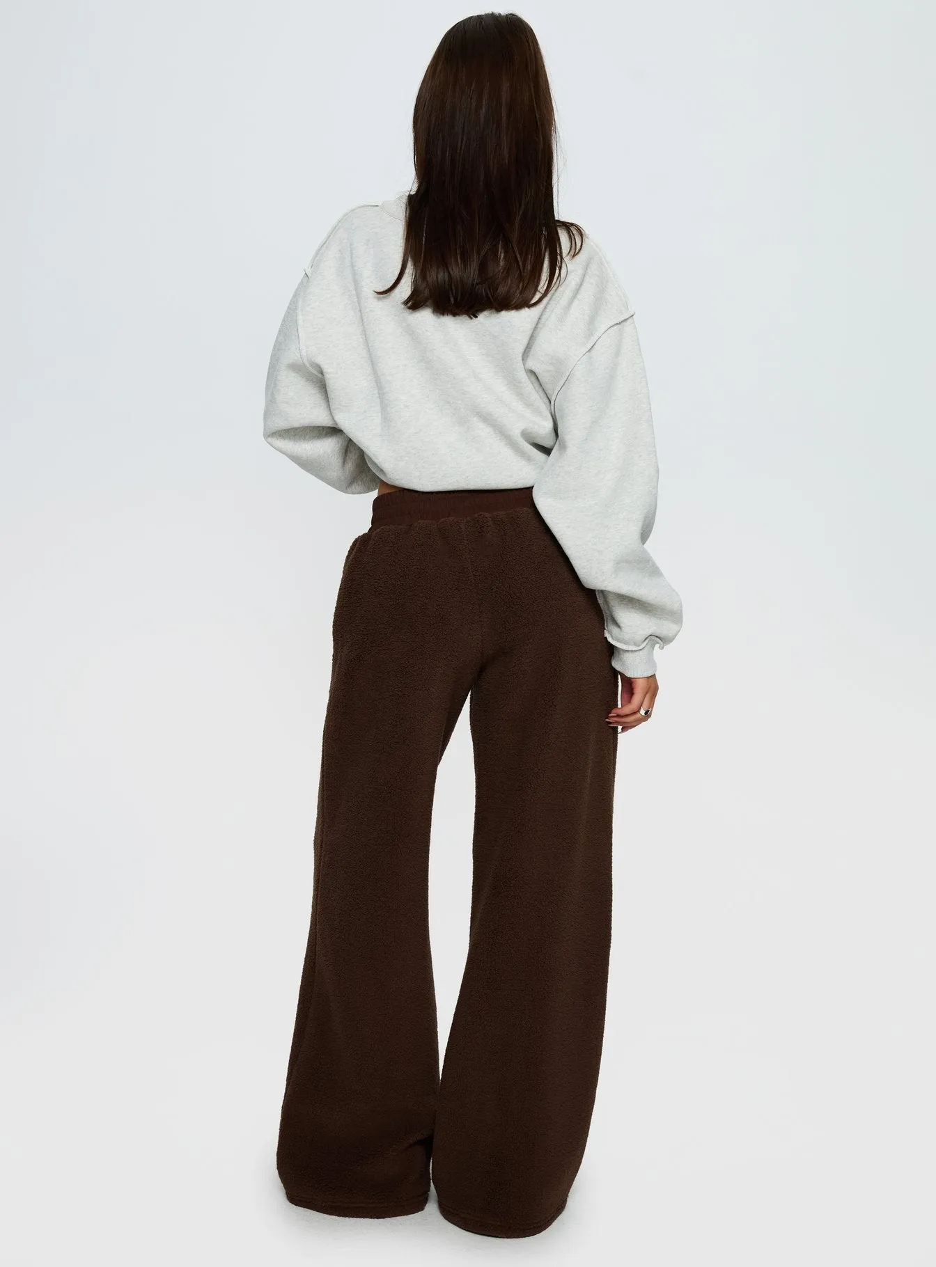 Siberia Fleece Track Pant Chocolate Brown sold by Princess Polly product image thumbnail 5