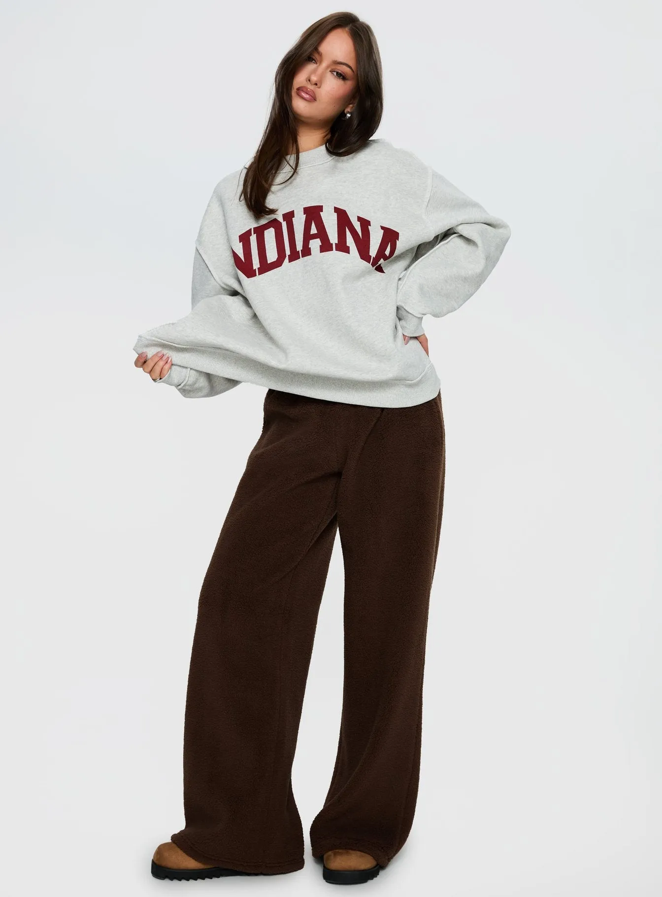 When In Indiana Mock Neck Jumper Grey sold by Princess Polly product image thumbnail 3