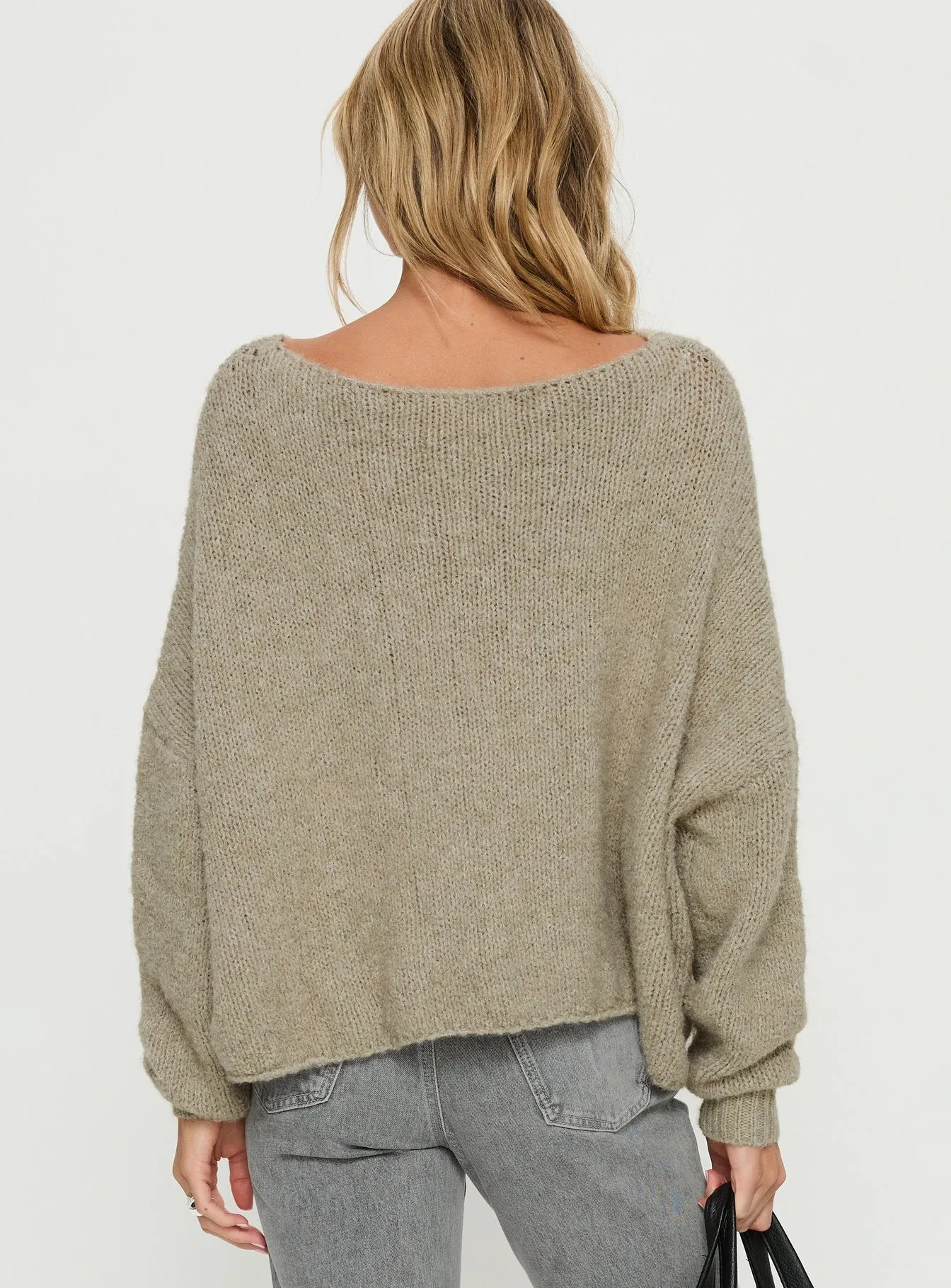 Ramy Wide Neck Knit Sweater Olive sold by Princess Polly product image thumbnail 5