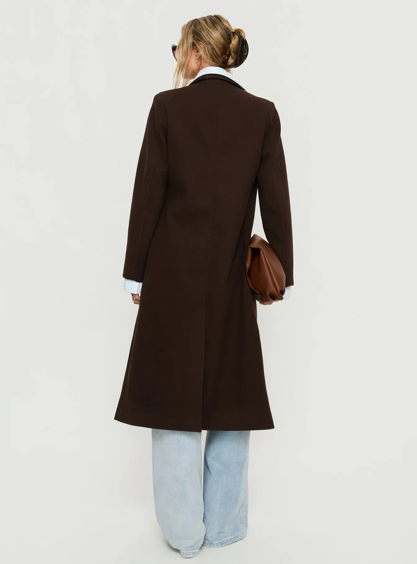 Prolific Longline Coat Brown sold by Princess Polly product image thumbnail 4