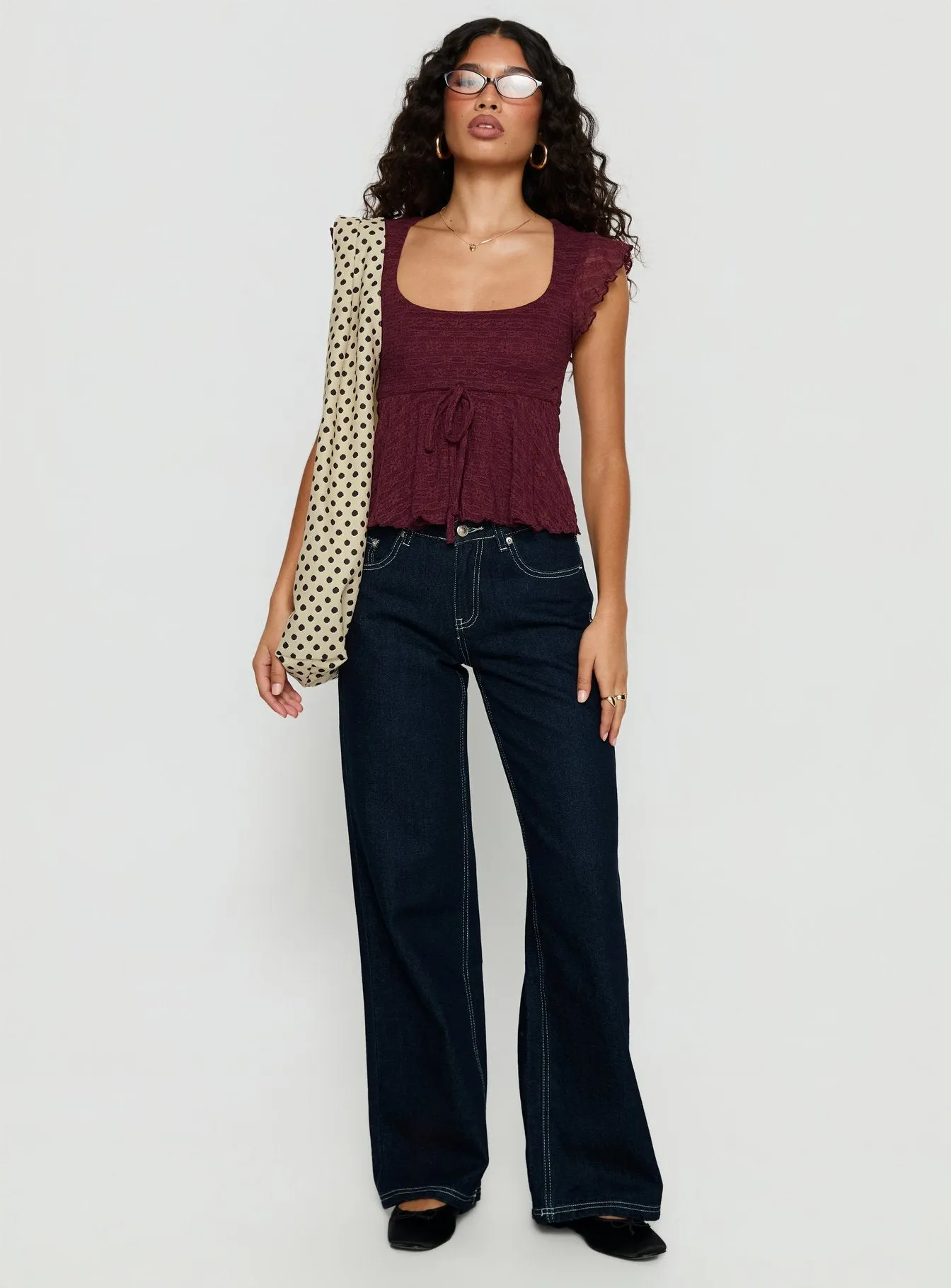 Auroraah Frill Top Cherry sold by Princess Polly product image thumbnail 3