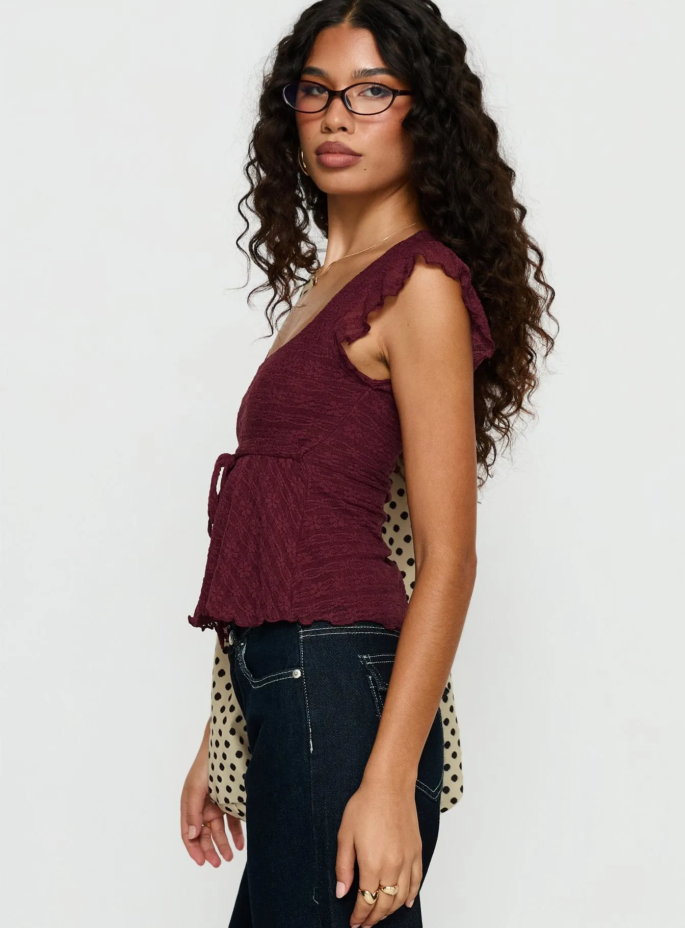 Auroraah Frill Top Cherry sold by Princess Polly product image thumbnail 4