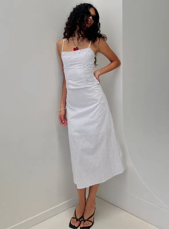 Shining Mirrors Set White / Black Polka sold by Princess Polly