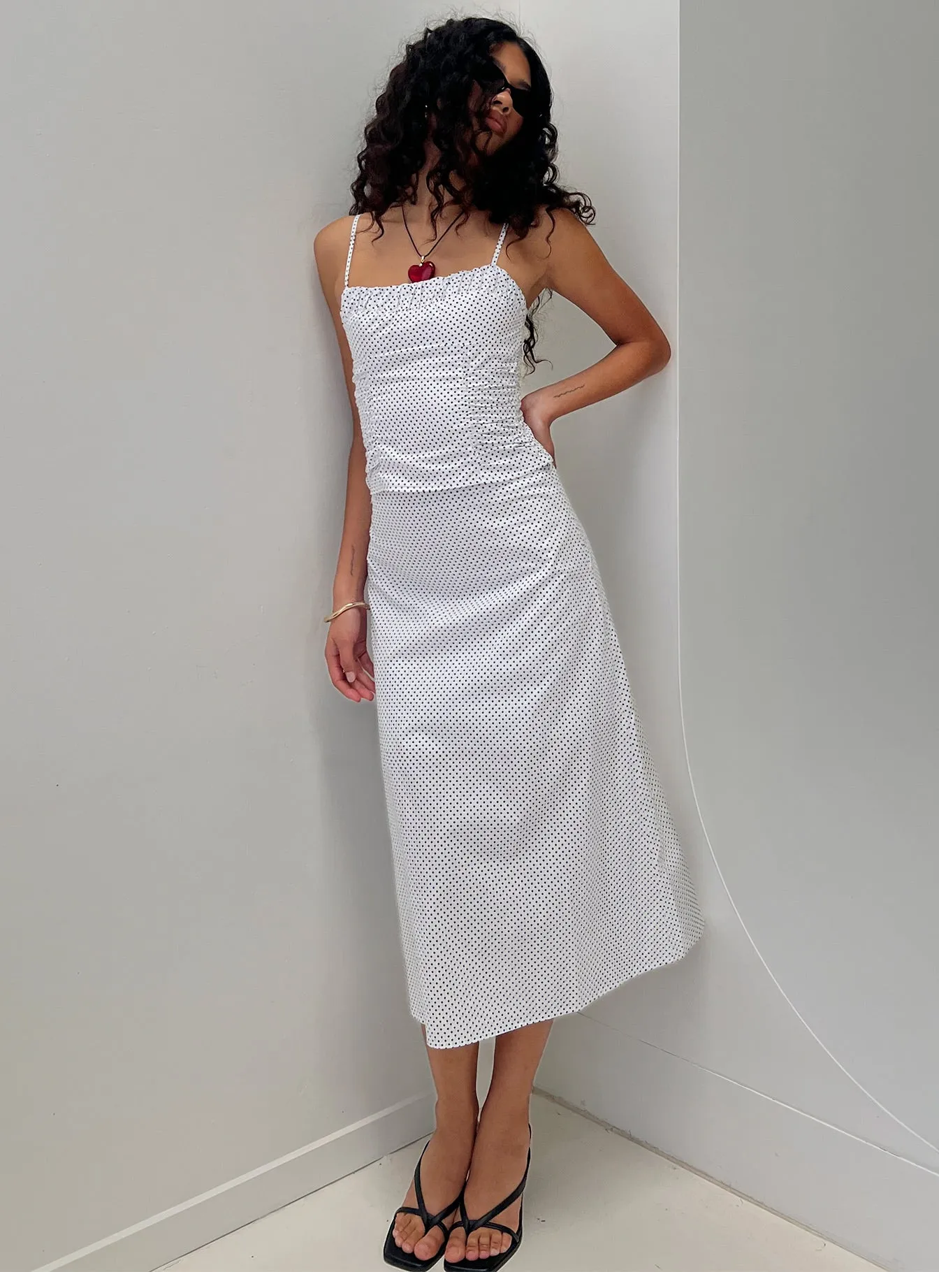 Shining Mirrors Set White / Black Polka sold by Princess Polly