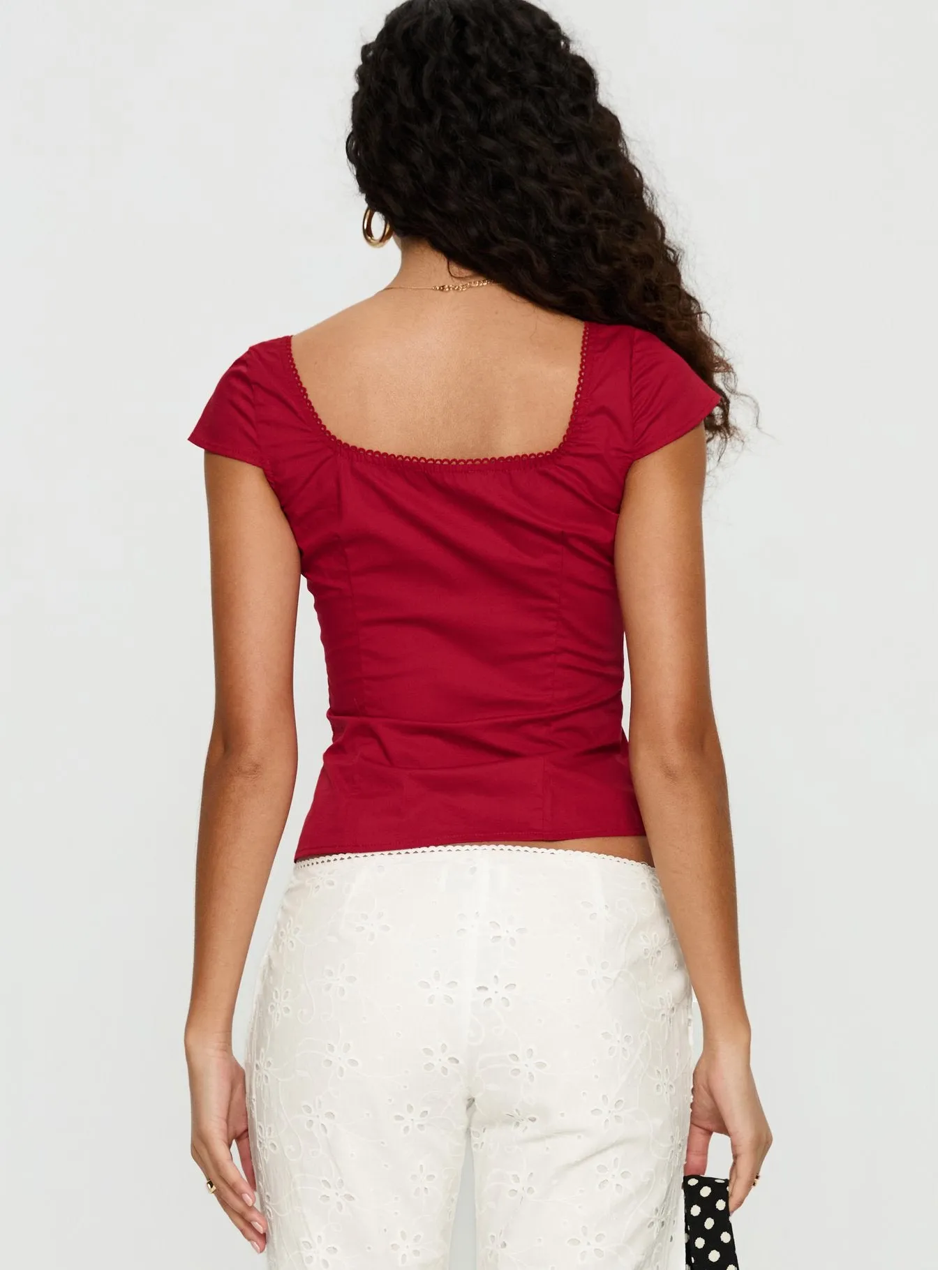 Transcendence Button Up Top Red sold by Princess Polly product image thumbnail 5