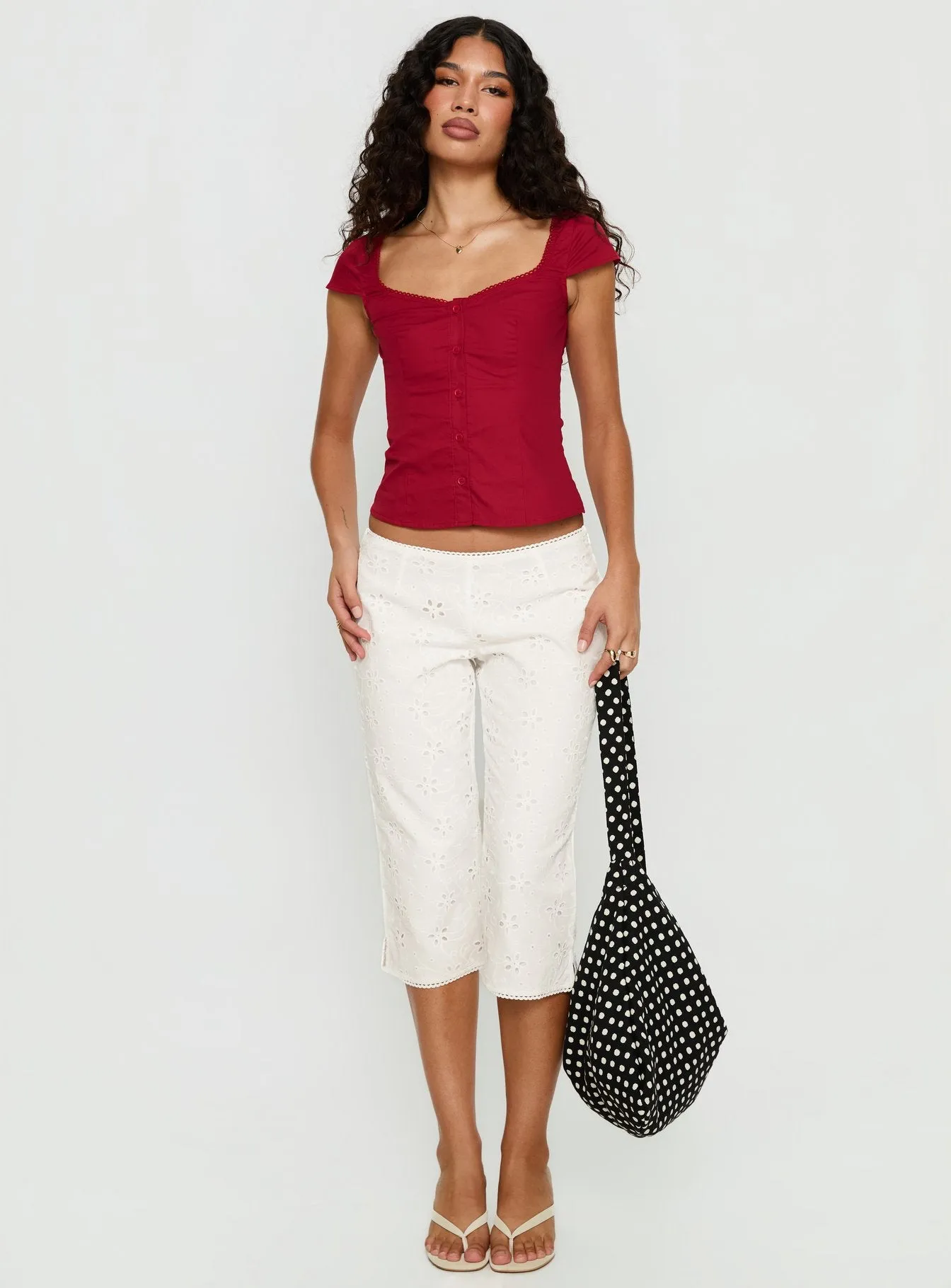 Transcendence Button Up Top Red sold by Princess Polly product image thumbnail 3