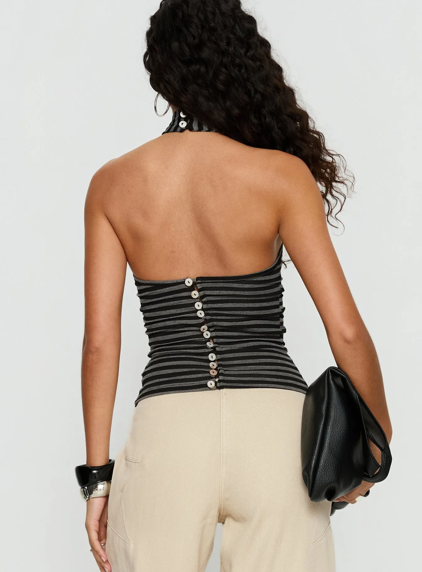 Katriana High Neck Top Multi Stripe sold by Princess Polly product image thumbnail 4