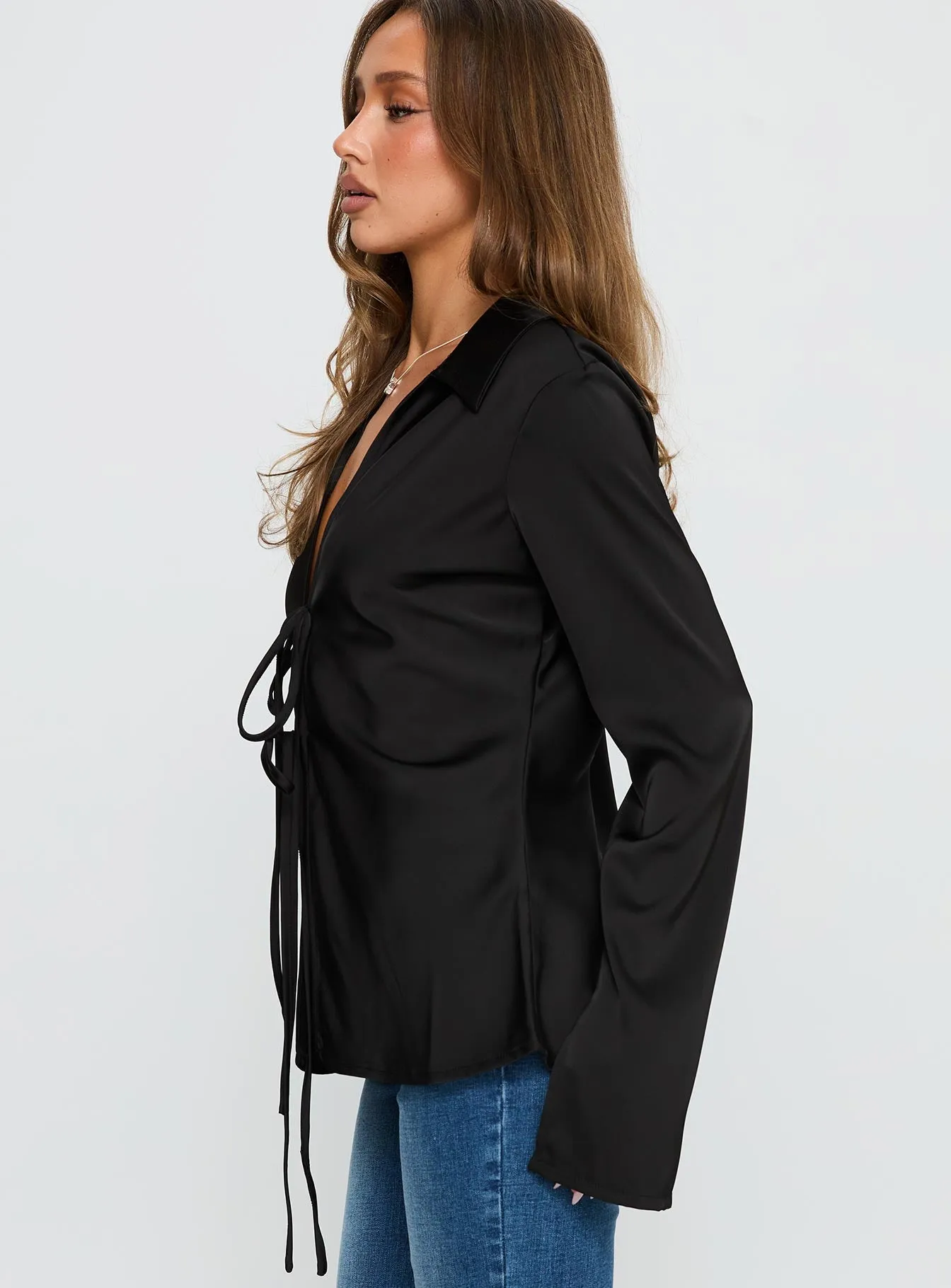 Way Life Goes Long Sleeve Top Black sold by Princess Polly product image thumbnail 3