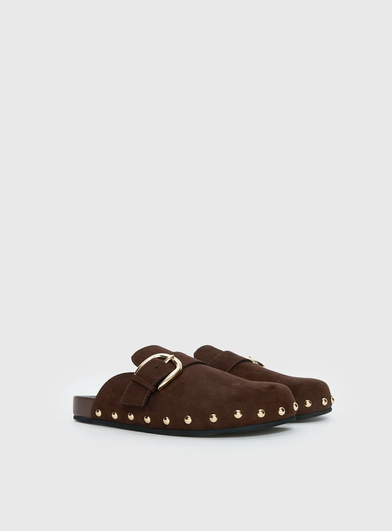 Way Life Goes Stud Detail Clogs Chocolate sold by Princess Polly product image thumbnail 3