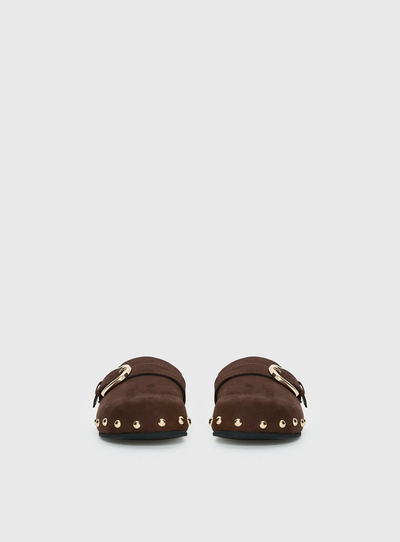 Way Life Goes Stud Detail Clogs Chocolate sold by Princess Polly product image thumbnail 4