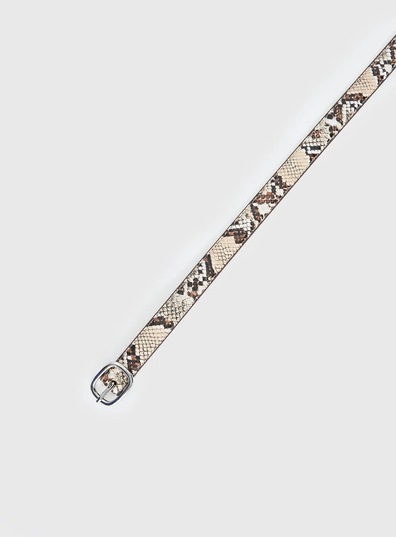 Jacksonne Faux Leather Belt Snake / Silver sold by Princess Polly product image thumbnail 3