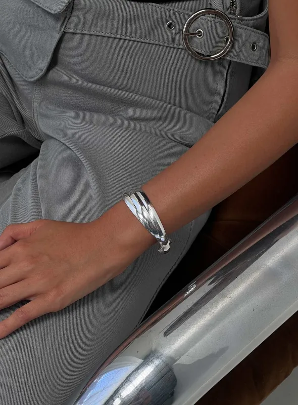 Affluent Layered Cuff Silver sold by Princess Polly