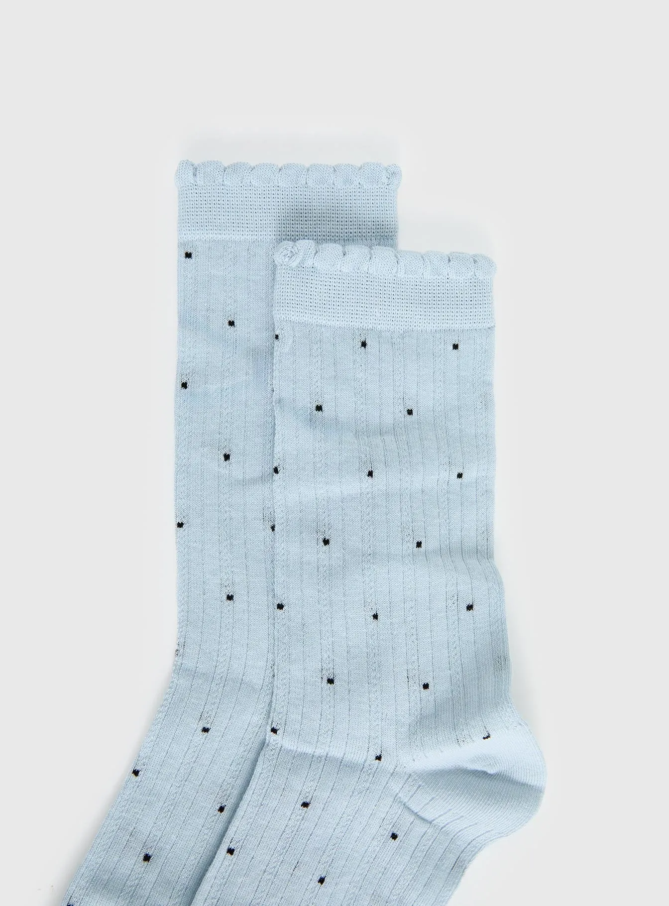 Rosee Ribbed Socks Blue Polka sold by Princess Polly product image thumbnail 3