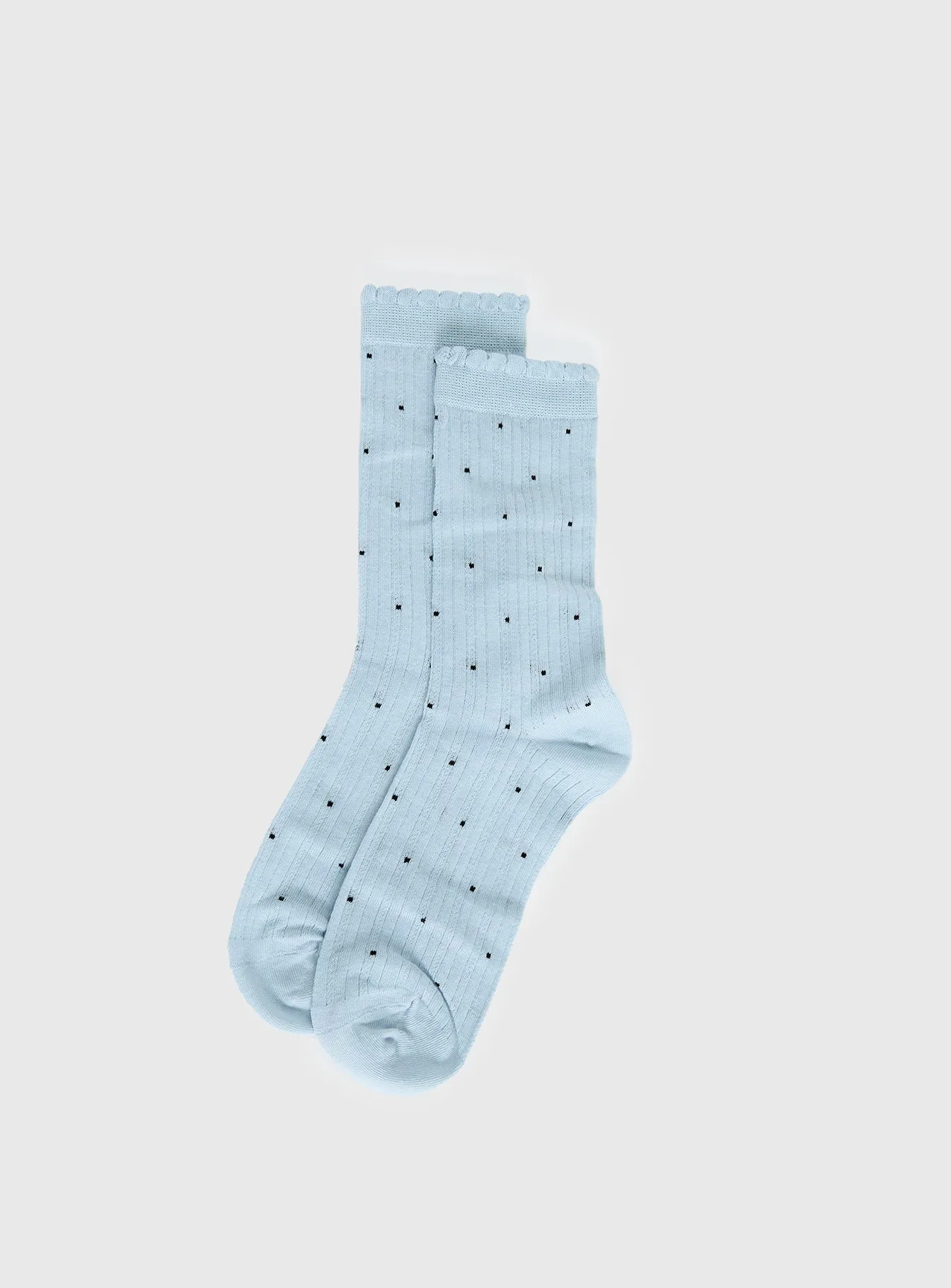 Rosee Ribbed Socks Blue Polka sold by Princess Polly product image thumbnail 2