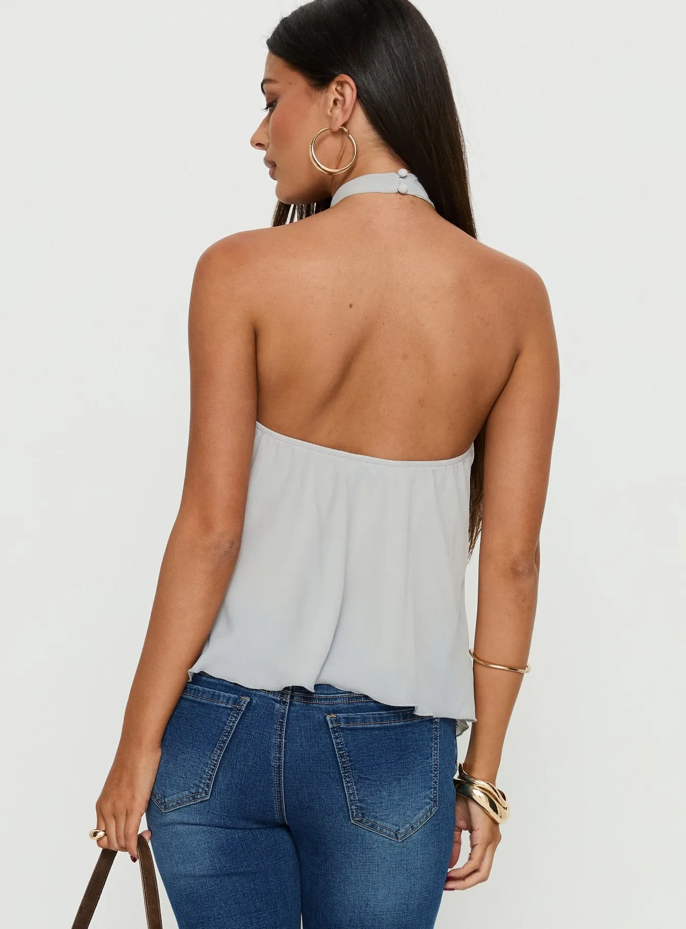 Darlinn Hardware Detail Top Grey sold by Princess Polly product image thumbnail 4
