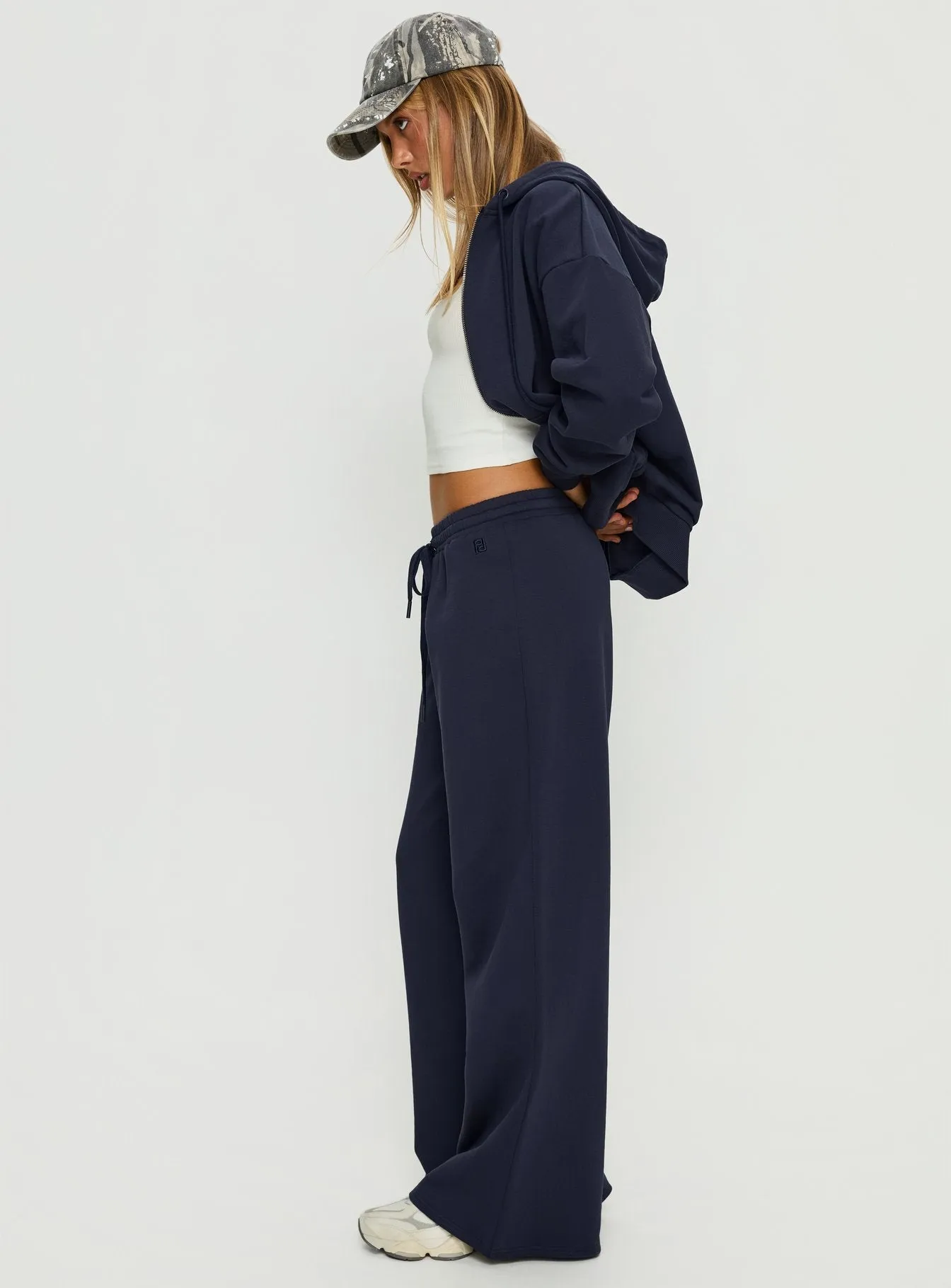 Summits Flared Track Pants Navy sold by Princess Polly product image thumbnail 4