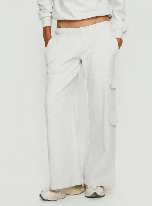 Rozanna Cargo Sweat Pants Grey Marle sold by Princess Polly