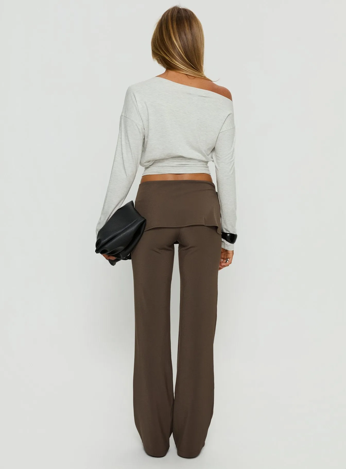 Elka Wrap Trousers Truffle sold by Princess Polly product image thumbnail 5