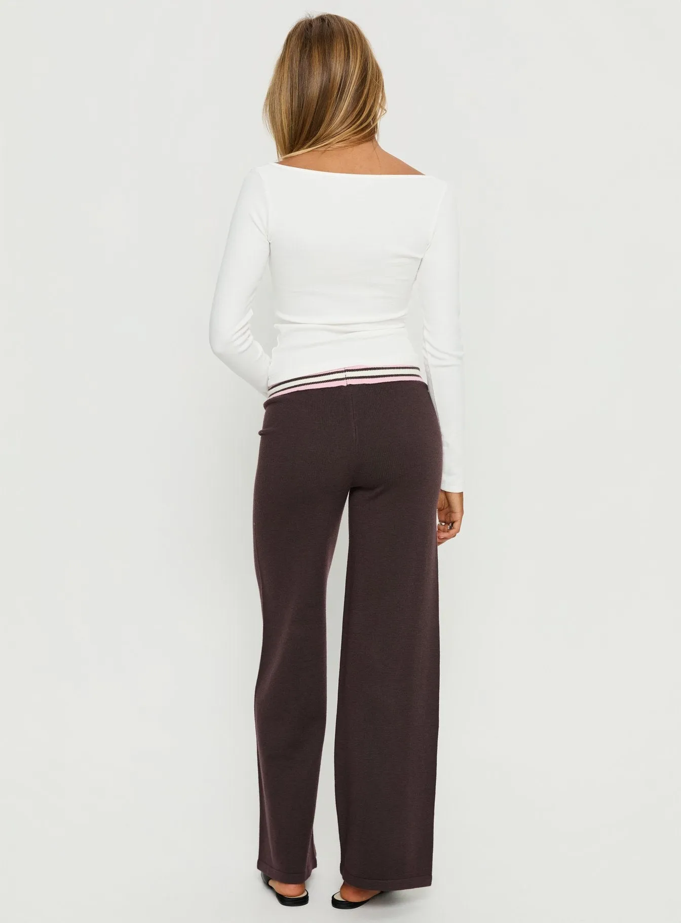 Felisha Low Waist Knit Pants Brown sold by Princess Polly product image thumbnail 5