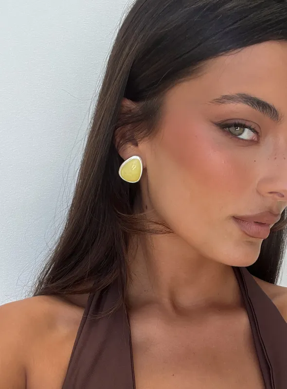 Vanita Earrings Silver / Yellow sold by Princess Polly