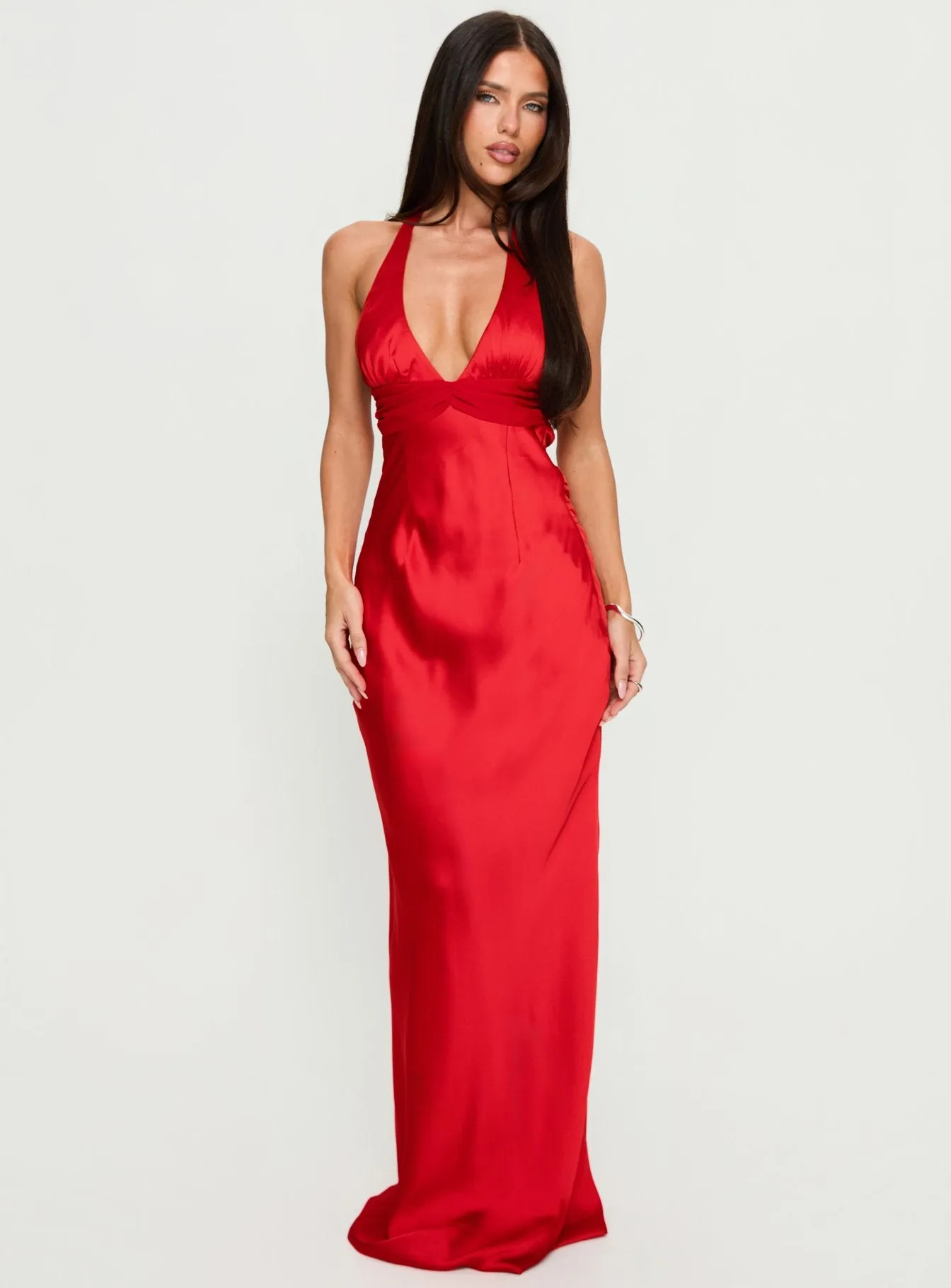 Odyssa Halter Maxi Dress Red sold by Princess Polly product image thumbnail 2