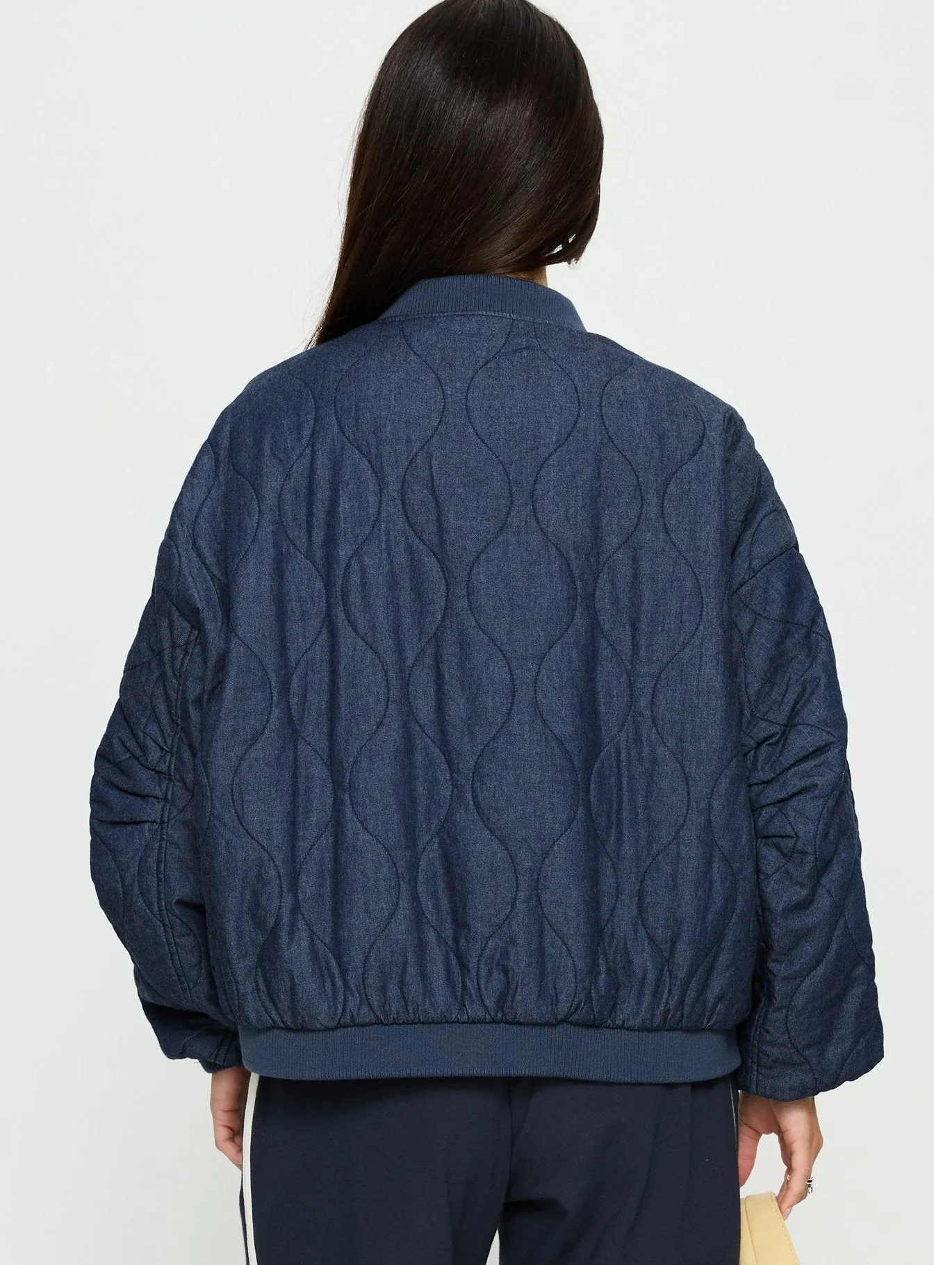 Stick Season Quilted Jacket Navy sold by Princess Polly product image thumbnail 5