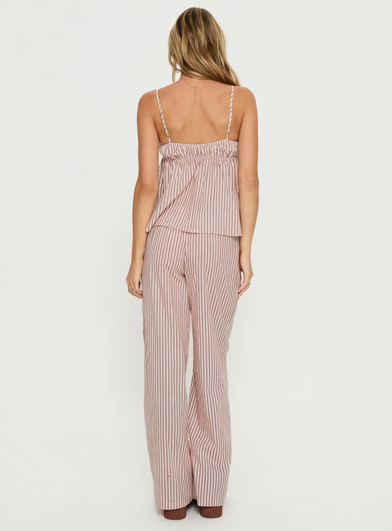 Chill Club Sleep Relaxed Pants Red / White Stripe sold by Princess Polly product image thumbnail 5