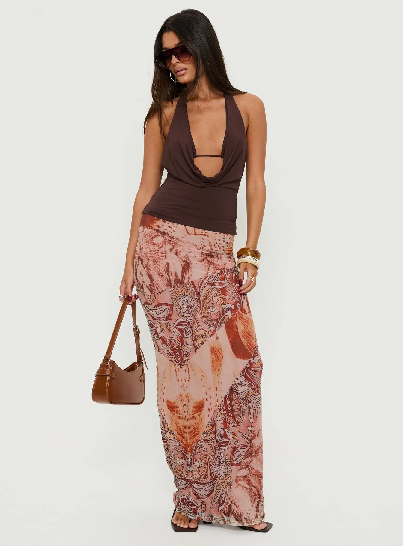 Dorella Spliced Maxi Skirt Pink Multi sold by Princess Polly product image thumbnail 2