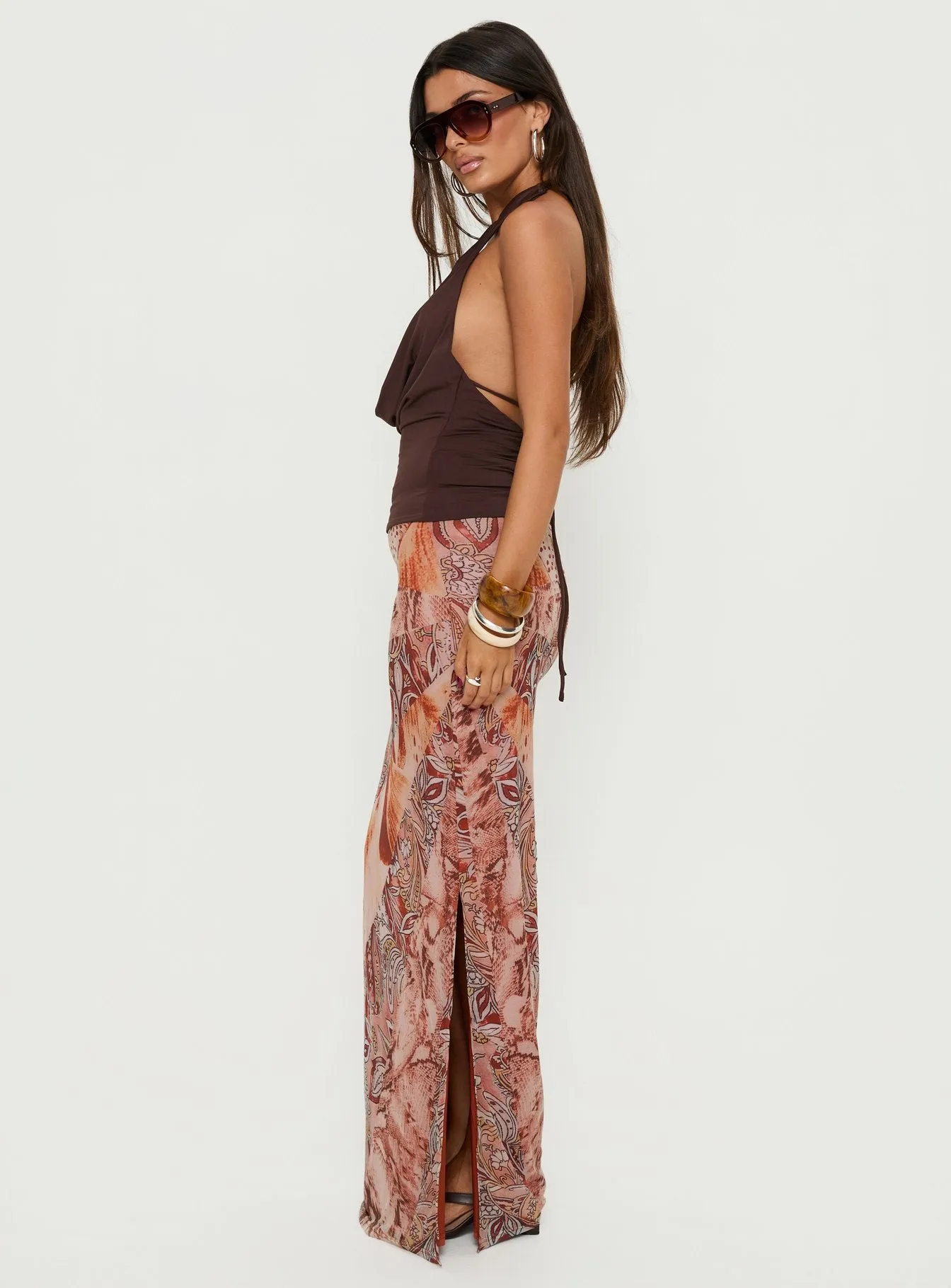 Dorella Spliced Maxi Skirt Pink Multi sold by Princess Polly product image thumbnail 3