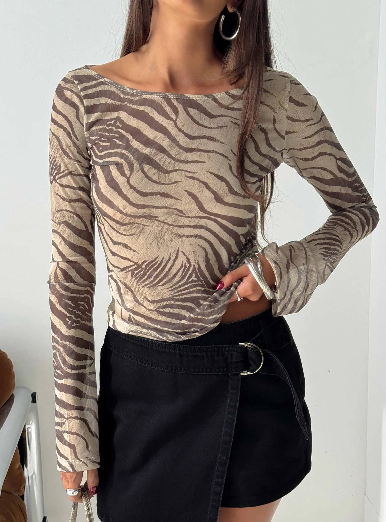 Tineko Top Animal Neutral sold by Princess Polly