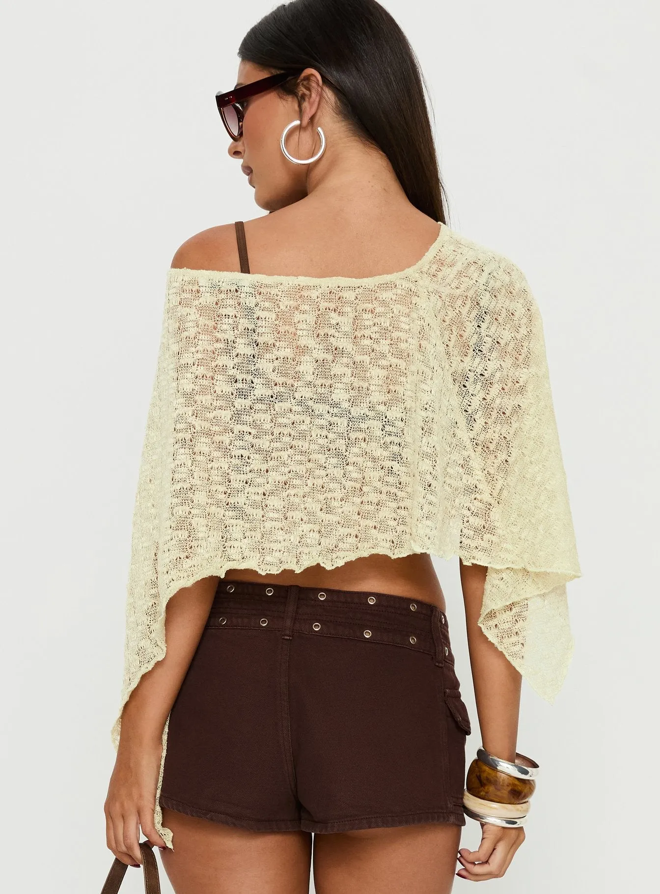 Nelida Sheer Poncho Green sold by Princess Polly product image thumbnail 5