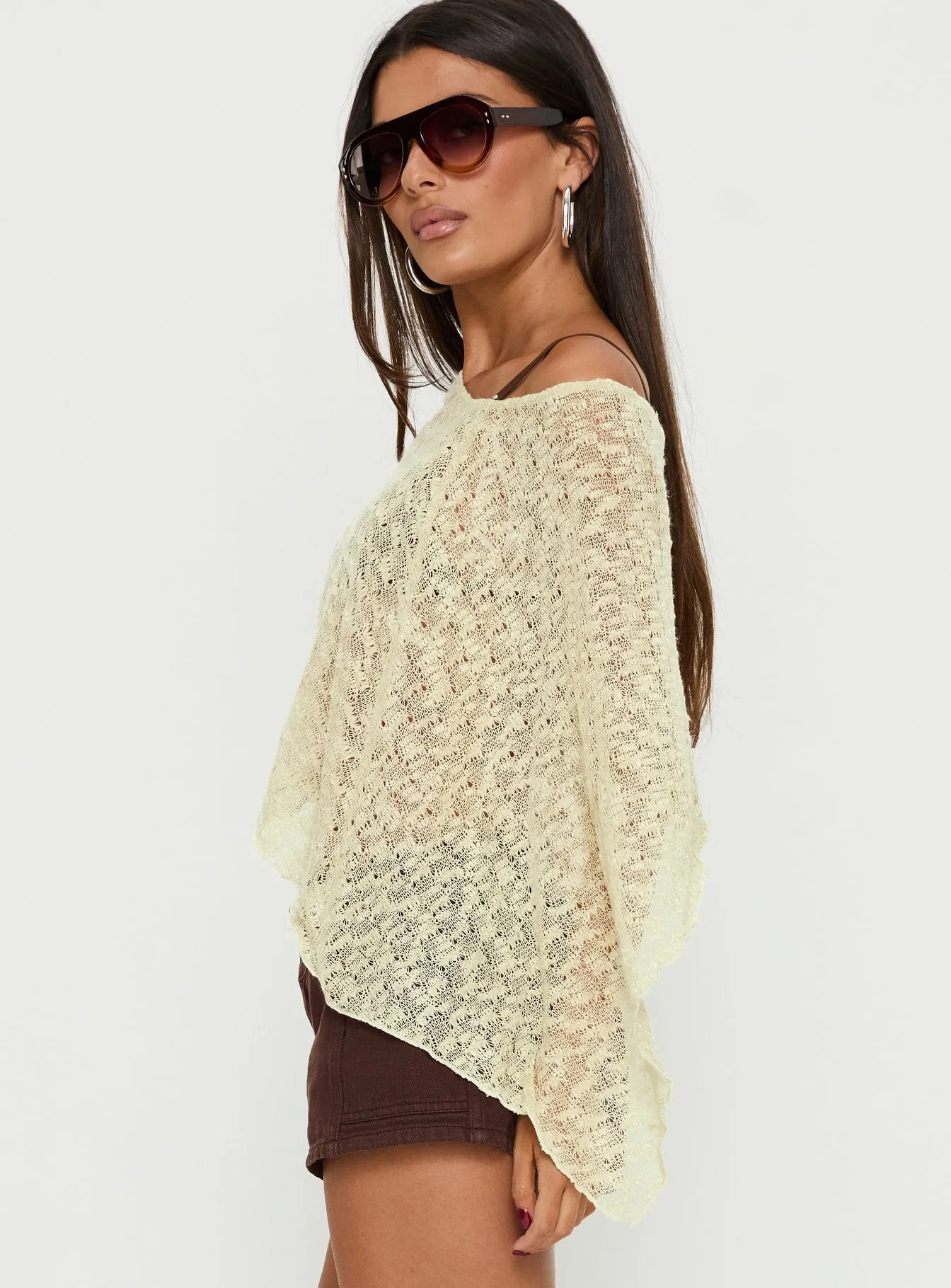 Nelida Sheer Poncho Green sold by Princess Polly product image thumbnail 4