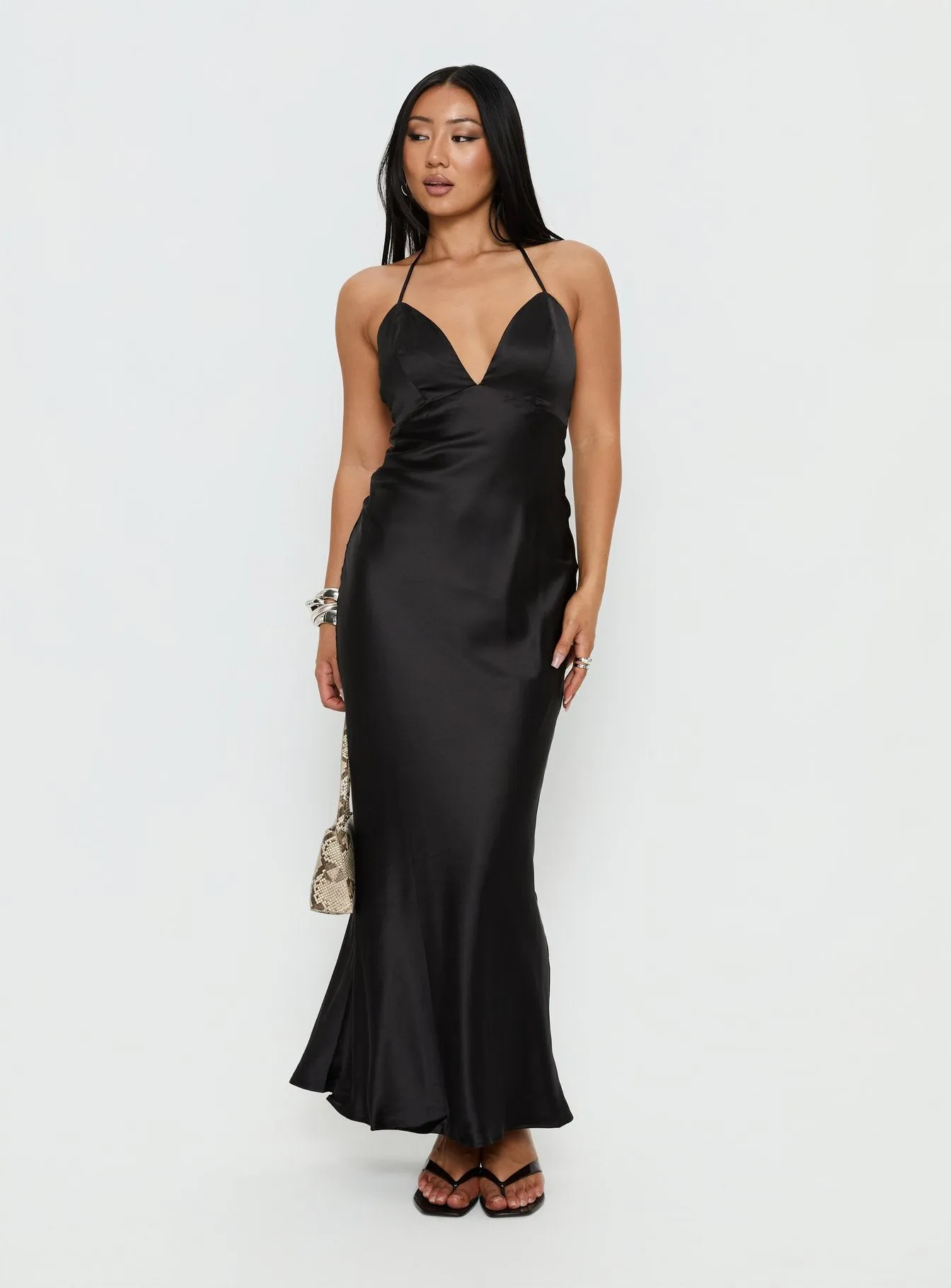 Nayani Halter Maxi Dress Black sold by Princess Polly product image thumbnail 2