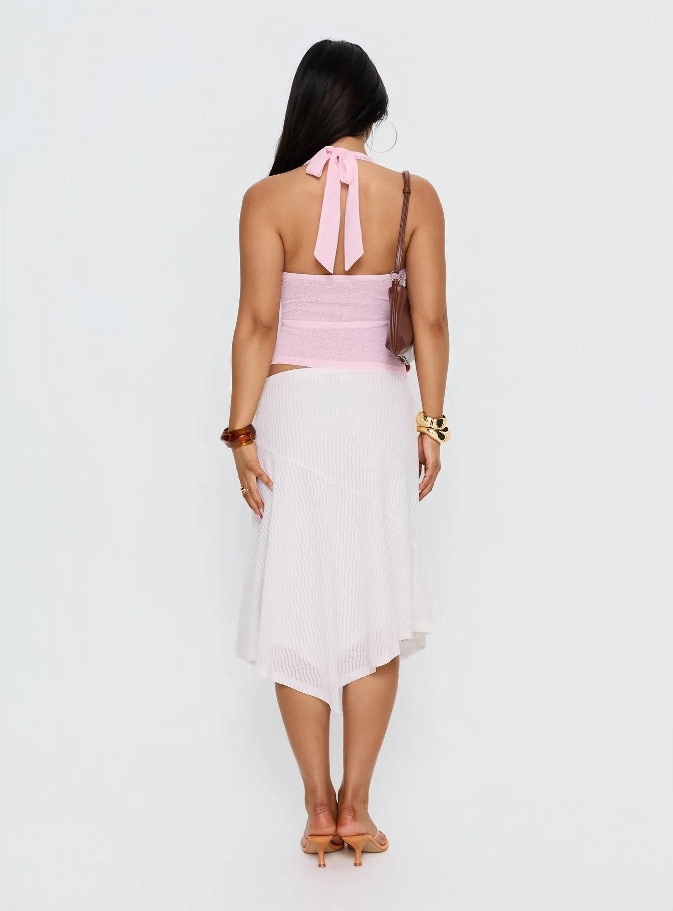 Adrea Asymmetrical Midi Skirt White sold by Princess Polly product image thumbnail 5