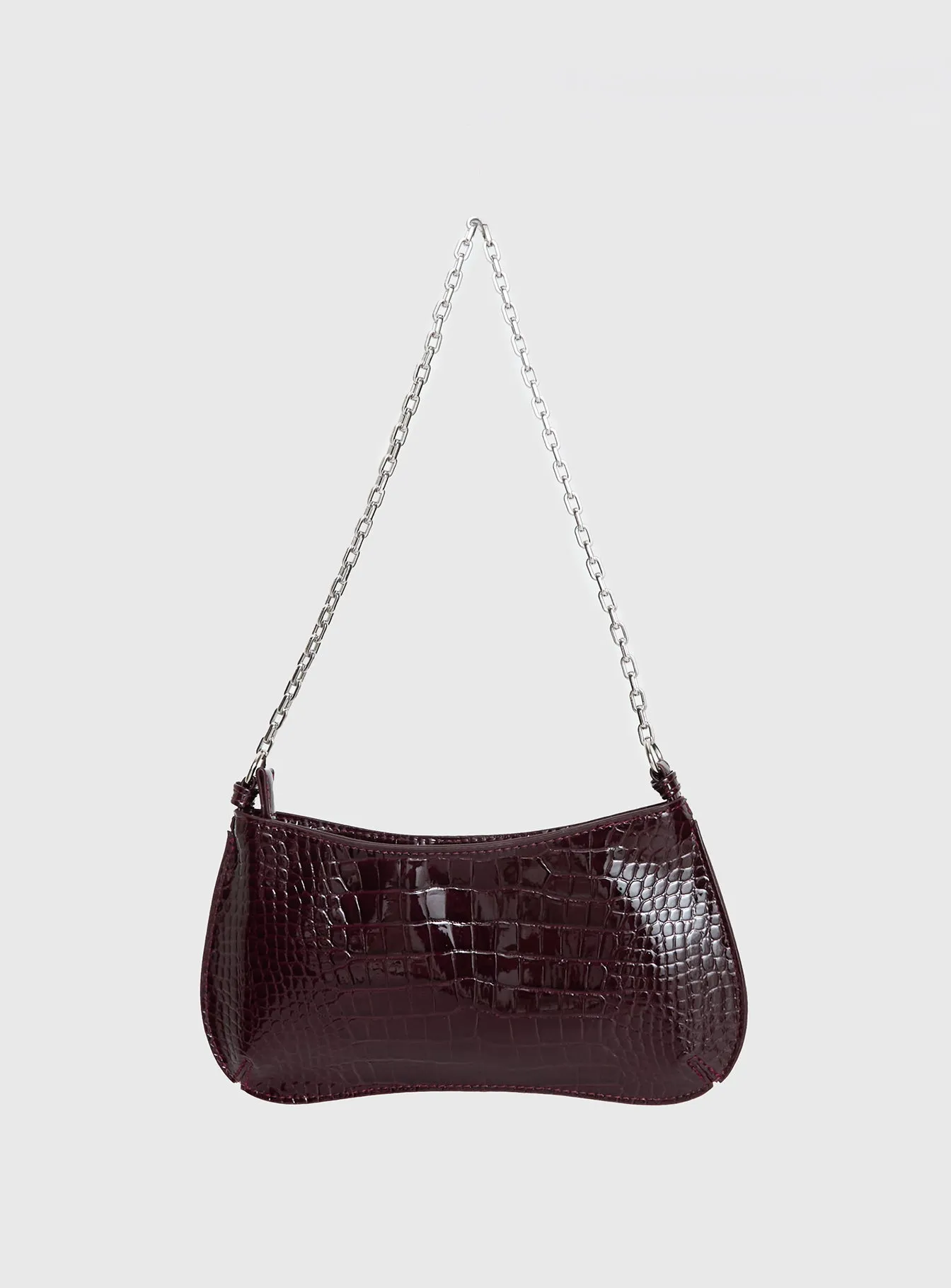 Gwynne Faux Leather Shoulder Bag Cherry Lacquer sold by Princess Polly product image thumbnail 4