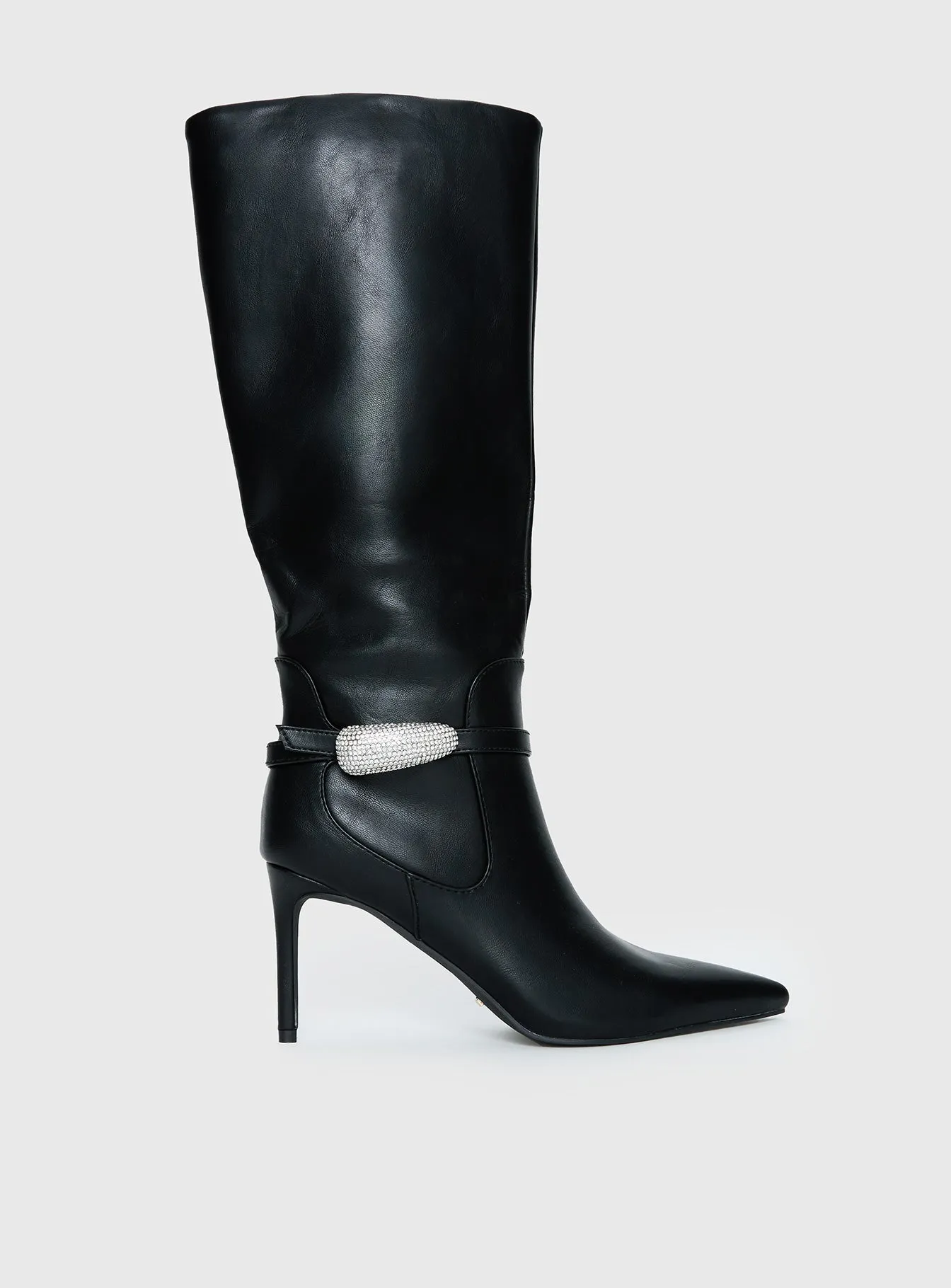 Billini Domineca Knee High Heeled Boots Black sold by Princess Polly product image thumbnail 2