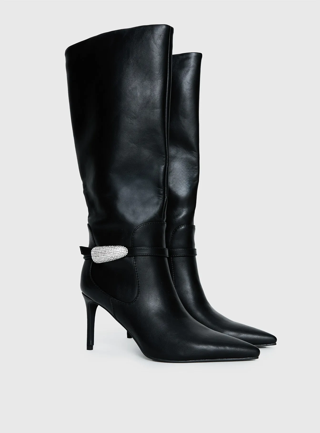 Billini Domineca Knee High Heeled Boots Black sold by Princess Polly product image thumbnail 3
