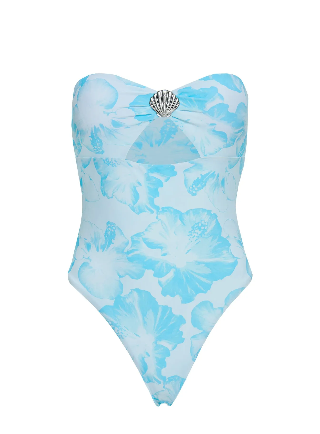 Goldarina Strapless Cutout One Piece Blue Floral sold by Princess Polly product image thumbnail 5