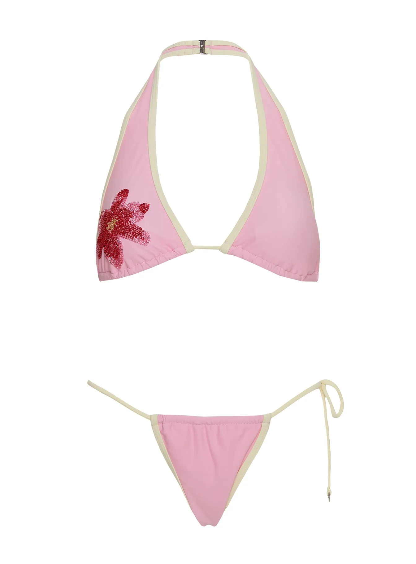 Anolia Tie Side Cheeky Bikini Bottoms Pink / Yellow sold by Princess Polly product image thumbnail 5