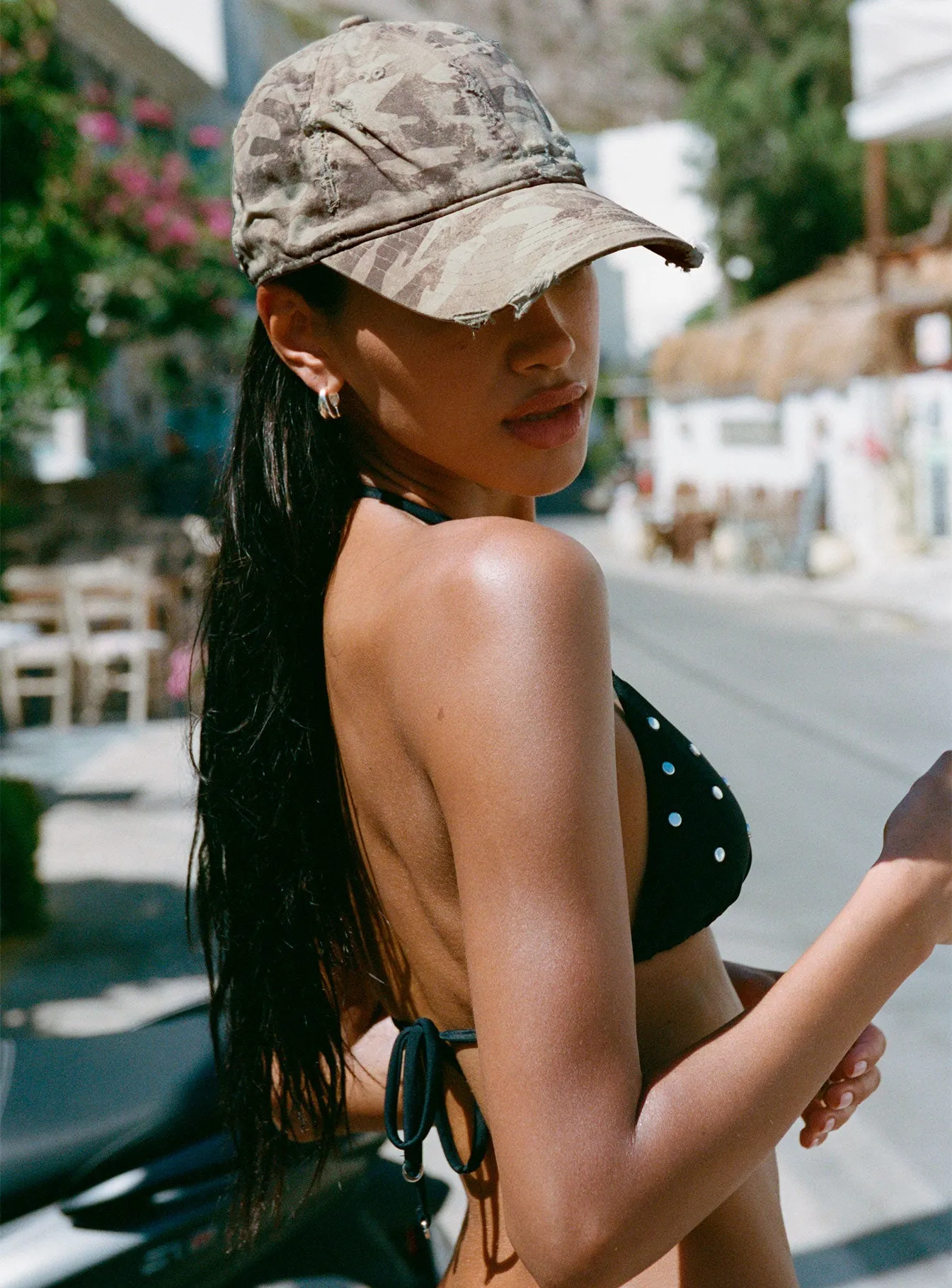 Jenner Triangle Studded Bikini Top Black sold by Princess Polly product image thumbnail 4