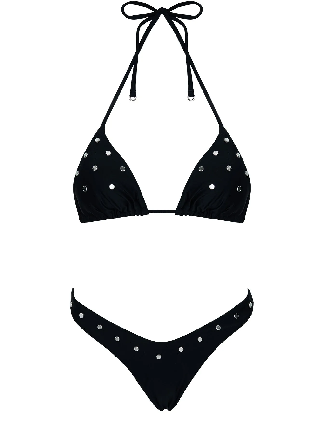 Jenner Triangle Studded Bikini Top Black sold by Princess Polly product image thumbnail 5