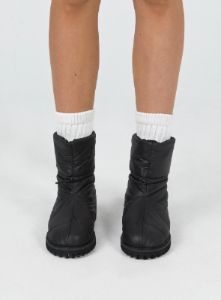 Higgins Quilted Ankle Boots Black sold by Princess Polly