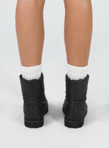 Higgins Quilted Ankle Boots Black sold by Princess Polly