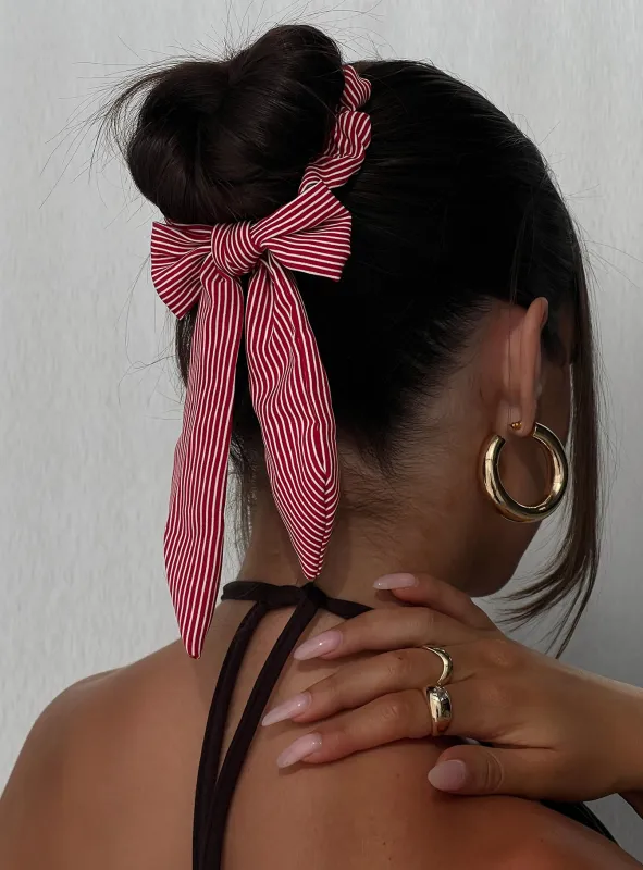 Adalynne Srunchie Pink Stripe sold by Princess Polly