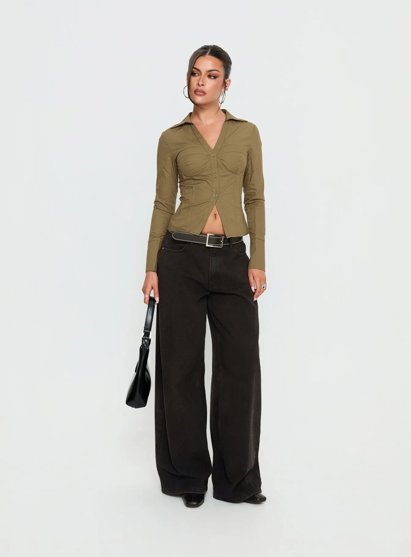 Zifa Shirt Khaki sold by Princess Polly product image thumbnail 2