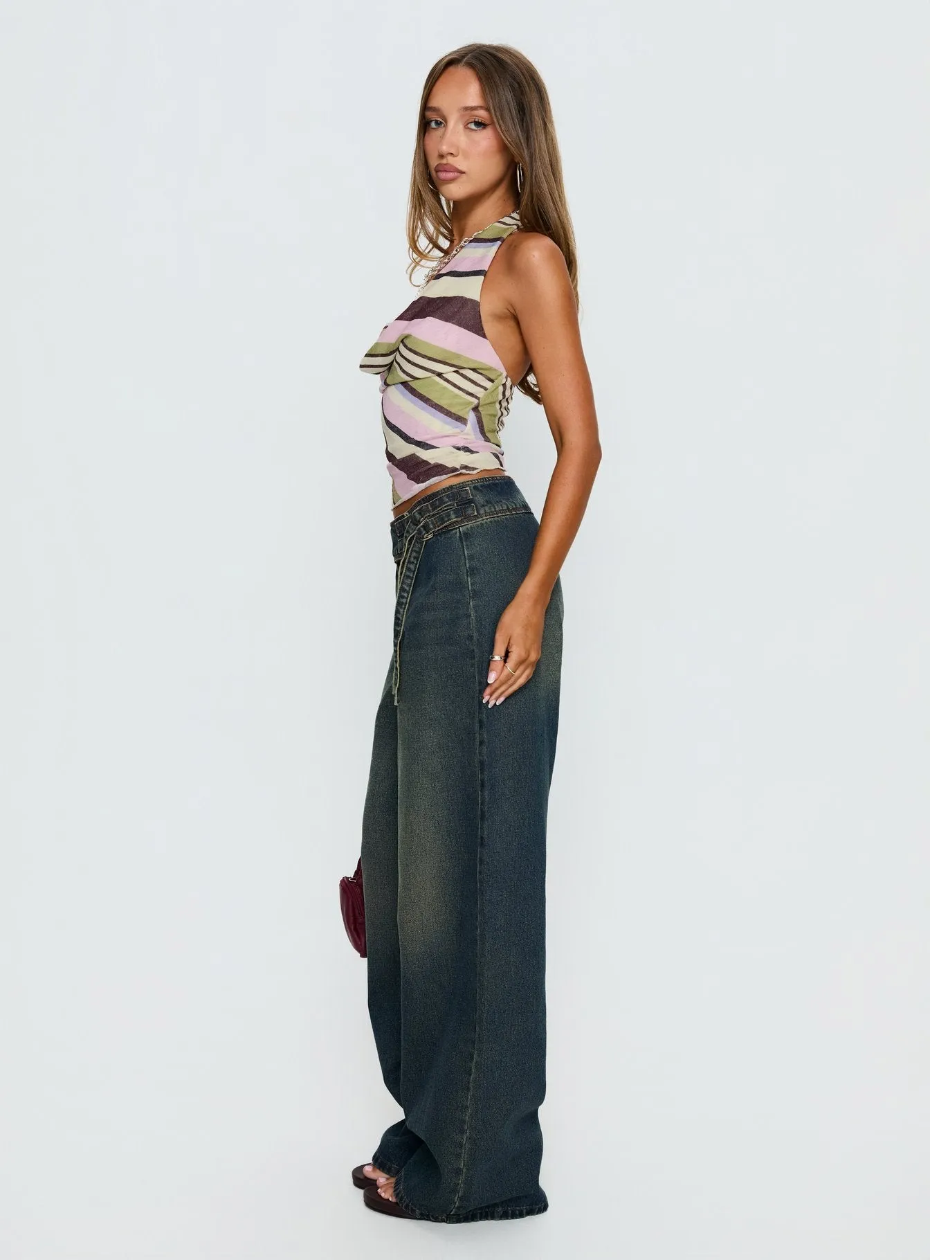 Boxie Mid Rise Wide Leg Jeans Vintage Wash sold by Princess Polly product image thumbnail 4